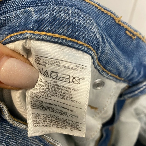 Old Navy | Extra high rise Sky High Straight Blue Denim Women's Jeans - 14 - Picture 6 of 6